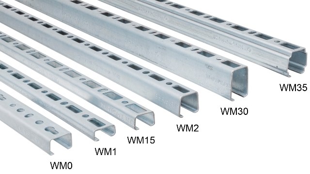 WALRAVEN BIS RAPIDRAIL WM30 montážna lišta 30x45x2mm, 2m, oceľ (cena za 1 m)