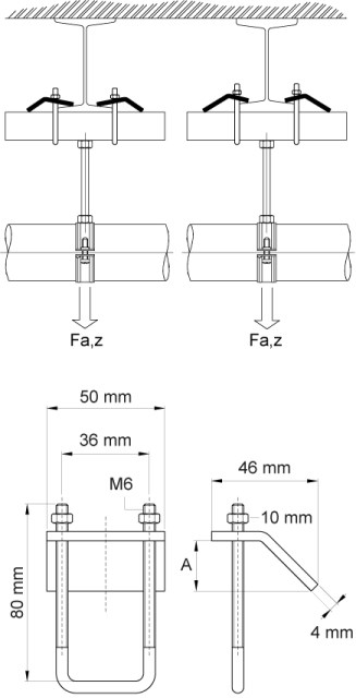 WALRAVEN BIS RAPIDRAIL nosníková svorka 50x80mm, oceľ