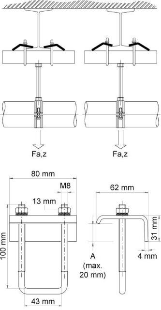 WALRAVEN BIS RAPIDRAIL nosníková svorka 80x100mm, oceľ