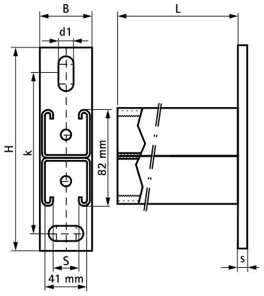 WALRAVEN RAPIDSTRUT konzola 450mm, oceľ