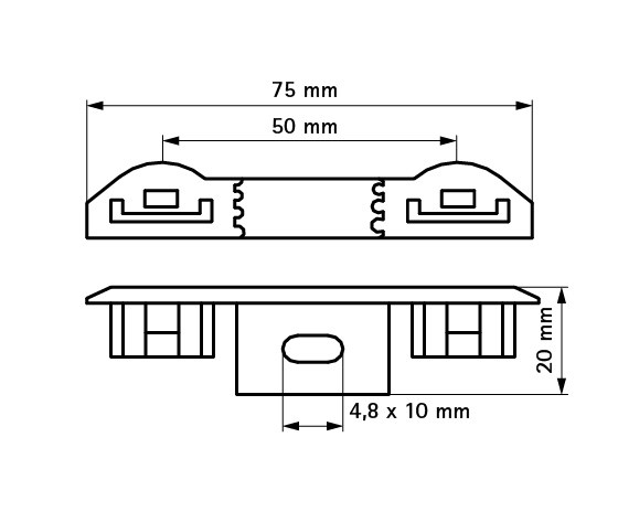 WALRAVEN STARQUICK DUO úchyt 50mm stenový, biela