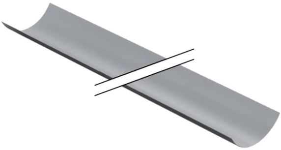 GEBERIT nosné korýtko DN200, 3m, oceľ, čierny lak/pozink (cena za 1 m)