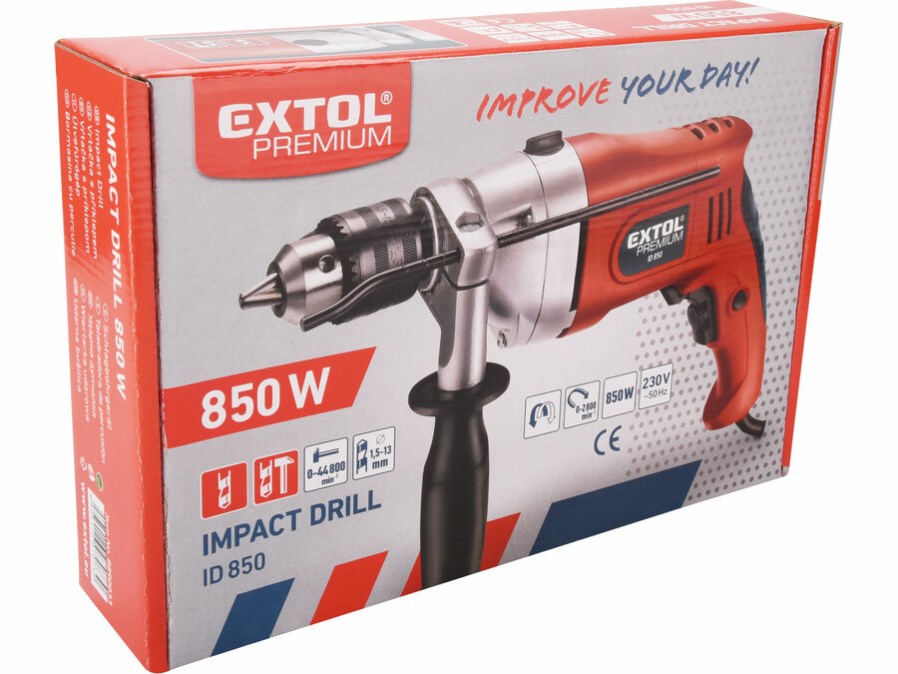 EXTOL PREMIUM ID 850 príklepová vŕtačka 850 W