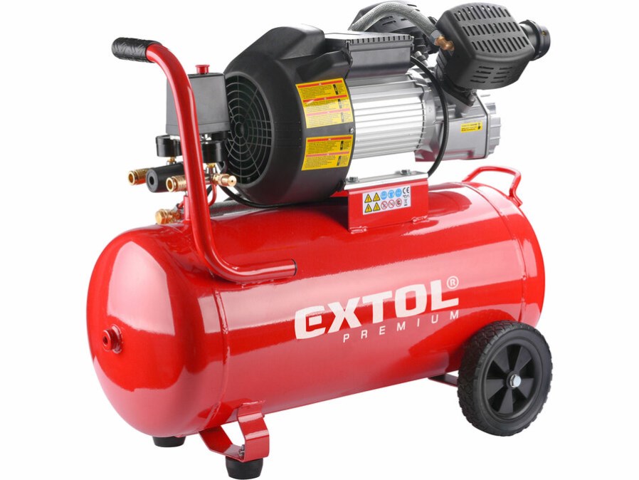 EXTOL PREMIUM olejový kompresor 50 l, 8 bar, 2200 W