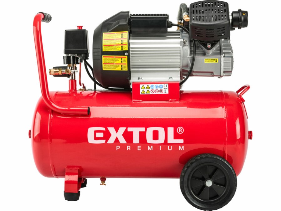 EXTOL PREMIUM olejový kompresor 50 l, 8 bar, 2200 W