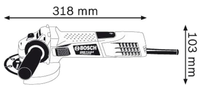 BOSCH GWS 7-115 PROFESSIONAL uhlová brúska 115 mm, 720 W