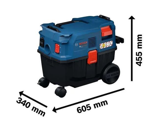 BOSCH PROFESSIONAL PRE GAS12-25LS vysávač 1200 W, na suché a mokré vysávanie, príslušenstvo