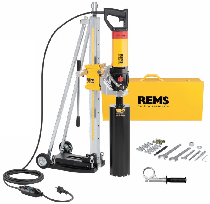 REMS PICUS SR SET TITAN jadrová vŕtačka 2200 W, do 250 mm, REMS TITAN stojan, kufor, príslušenstvo (sada)