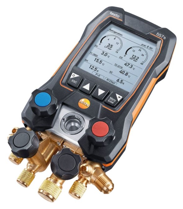 TESTO 557S servisný prístroj pre chladiace systémy, Bluetooth, so sadou plniacich hadíc, v kufri