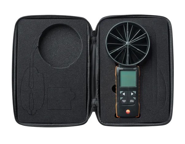 TESTO 417 anemometer 0,3-20 m/s, vrtuľkový, s meracími lievikmi, ovládanie smartfónom, v puzdre (sada)