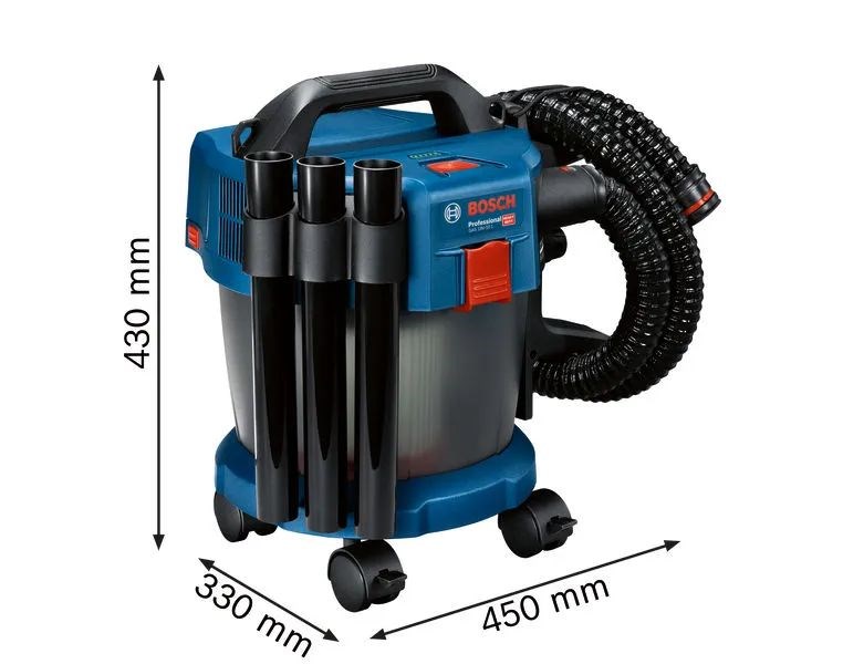BOSCH PRE HEAVY DUTY GAS 18V-10 L aku vysávač 18 V, na suché a mokré vysávanie, bez akumulátora, bez nabíjačky, príslušenstvo