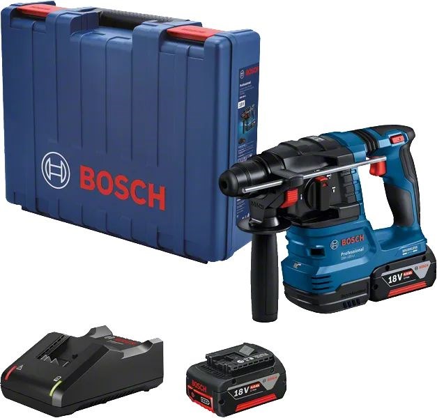 BOSCH GBH 185-LI PROFESSIONAL aku kombinované kladivo 1,9 J, 18 V, SDS-Plus, 2x akumulátor 4,0 Ah, nabíjačka, kufor