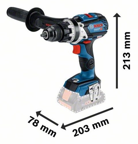 BOSCH GSB 18V-110 C PROFESSIONAL aku vŕtací skrutkovač 18 V, 2x akumulátor 5,0 Ah, nabíjačka, kufor