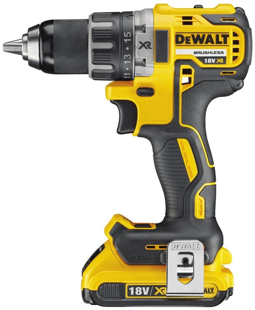 DEWALT DCD791 aku vŕtací skrutkovač 18 V, 2x akumulátor 2,0 Ah, nabíjačka, kufor