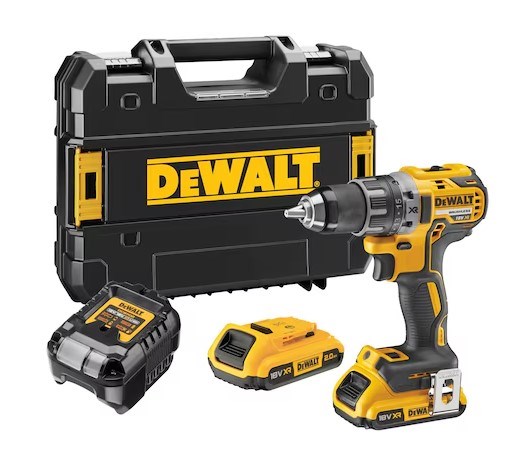 DEWALT DCD791 aku vŕtací skrutkovač 18 V, 2x akumulátor 2,0 Ah, nabíjačka, kufor