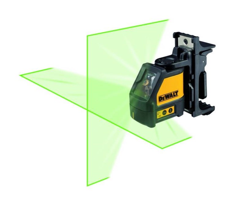 DEWALT zelený krížový laser, 3x1,5 V, v kufri