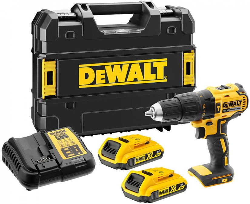 DEWALT DCD778 aku vŕtací skrutkovač 18 V, 2x akumulátor 2,0 Ah, nabíjačka, kufor