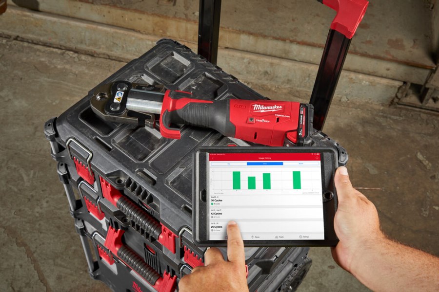 MILWAUKEE M18 ONEBLHPT-302C M-SET aku radiálny lis 12-108 mm, 32 kN, 18 V, 2x akumulátor 3,0 Ah, nabíjačka, čeľuste M 15-22-28, kufor