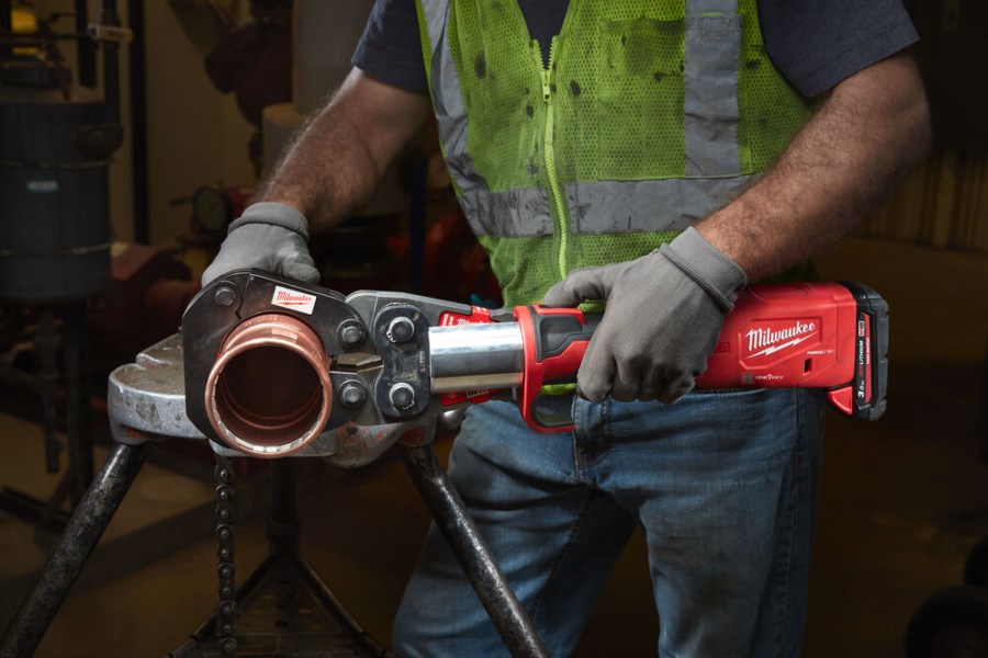 MILWAUKEE M18 ONEBLHPT-302C U-SET aku radiálny lis 12-108 mm, 32 kN, 18 V, 2x akumulátor 3,0 Ah, nabíjačka, čeľuste U 16-20-25, kufor