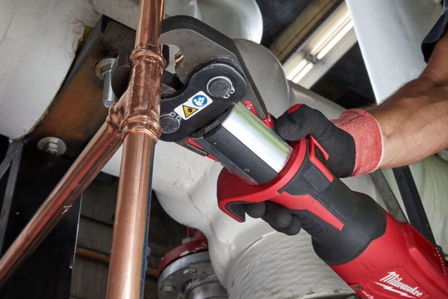 MILWAUKEE M18 ONEBLHPT-302C U-SET aku radiálny lis 12-108 mm, 32 kN, 18 V, 2x akumulátor 3,0 Ah, nabíjačka, čeľuste U 16-20-25, kufor