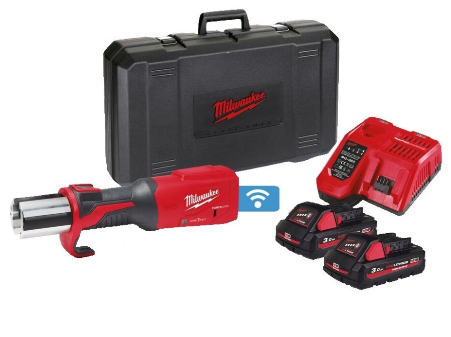 MILWAUKEE M18 ONEBLHPT-302C aku radiálny lis 12-108 mm, 32 kN, 18 V, 2x akumulátor 3,0 Ah, nabíjačka, kufor