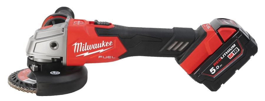 MILWAUKEE M18 FUEL FSAG125XB-502X aku uhlová brúska 125 mm, 18 V, 2x akumulátor 5,0 Ah, nabíjačka, kufor