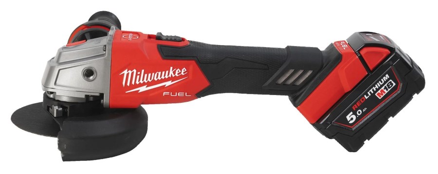 MILWAUKEE M18 FUEL FSAG125XB-502X aku uhlová brúska 125 mm, 18 V, 2x akumulátor 5,0 Ah, nabíjačka, kufor