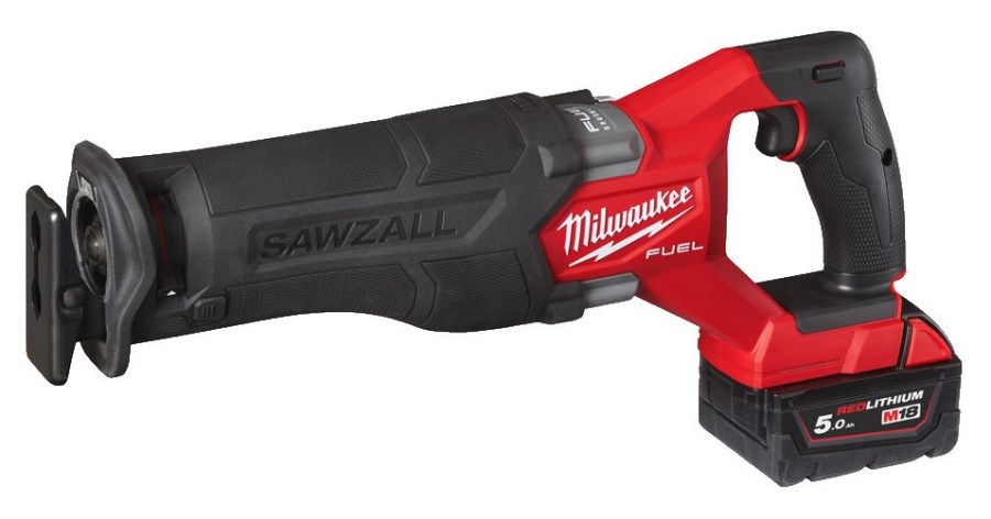 MILWAUKEE M18 FSZ-502X FUEL SAWZALL aku šabľová píla 20-300 mm, 18 V, 2x akumulátor 5,0 Ah, nabíjačka, kufor