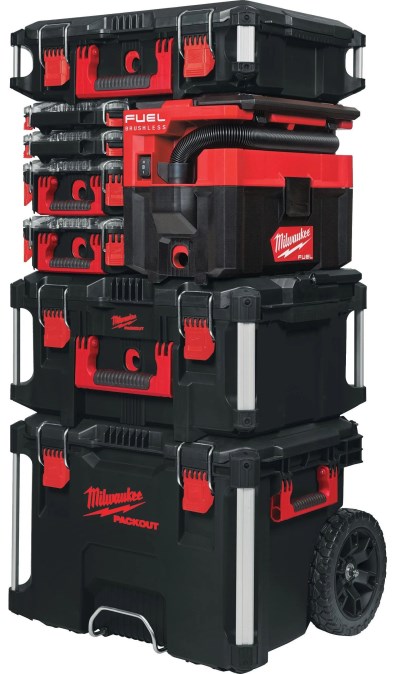 MILWAUKEE M18 FPOVCL-0 FUEL PACKOUT aku vysávač 18 V, na suché a mokré vysávanie, bez akumulátora a nabíjačky