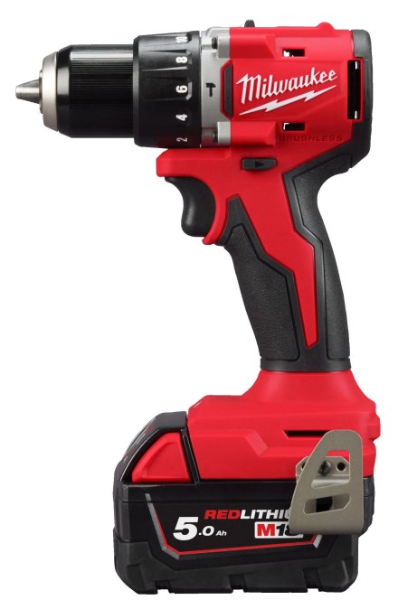 MILWAUKEE M18 BLPDRC aku príklepová vŕtačka 18 V, 2x akumulátor 5,0 Ah, nabíjačka, kufor
