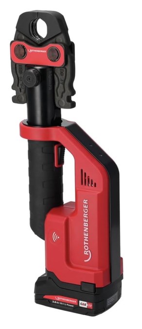 ROTHENBERGER ROMAX COMPACT III aku radiálny lis 12-40 mm, 19 kN, 18 V, akumulátor 2,0 Ah, nabíjačka, čeľuste U 16-20-25, kufor (sada)