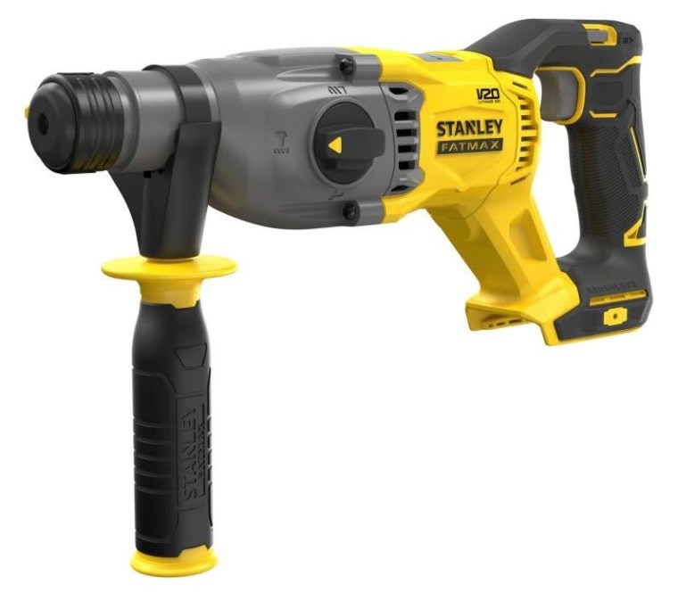 STANLEY FATMAX V20 kombi kladivo 2,0 J, 18 V, SDS-Plus, 2x akumulátor 4,0 Ah, nabíjačka, kufor