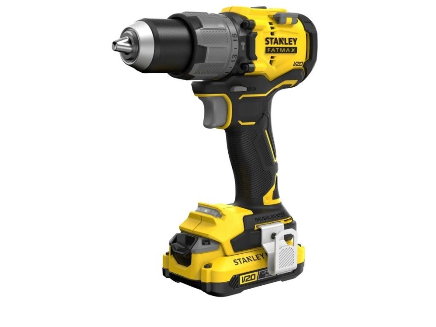 STANLEY FATMAX V20 SFMCD726D2K aku príklepová vŕtačka 18 V, 2x akumulátor 2,0 Ah, nabíjačka, kufor