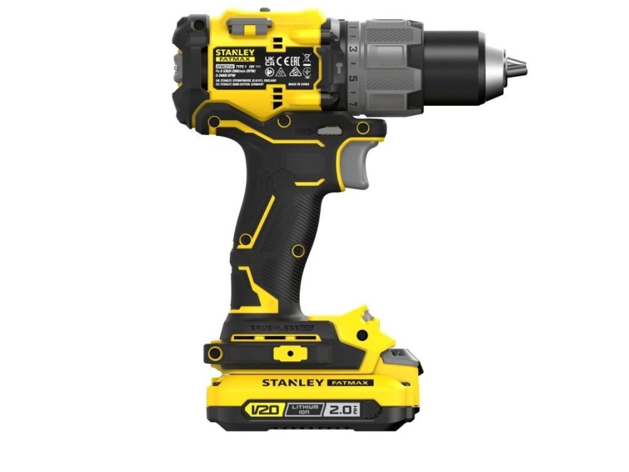 STANLEY FATMAX V20 SFMCD726D2K aku príklepová vŕtačka 18 V, 2x akumulátor 2,0 Ah, nabíjačka, kufor