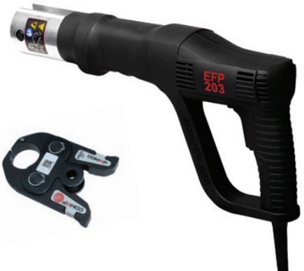 COMAP NOVOPRESS EFP203 elektrohydraulický radiálny lis 12-110 mm, 32 kN, 230 V, materská čeľusť, kufor