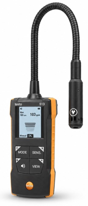 TESTO 513 detektor úniku plynu, 3x AA, s ohybnou sondou