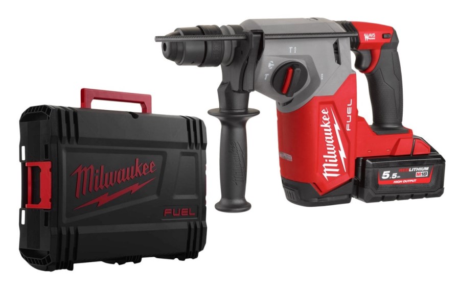 MILWAUKEE M18 SET 4 aku rázový uťahovač + kladivo + uhlová brúska + vŕtačka + 2x akumulátor + nabíjačka + kufor