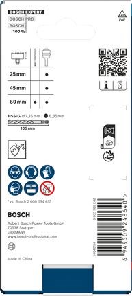 BOSCH EXPERT POWER CHANGE PLUS unášač pre dierovku 11mm + HSS-G strediaci vrták 7,15x105mm (sada 2 ks)