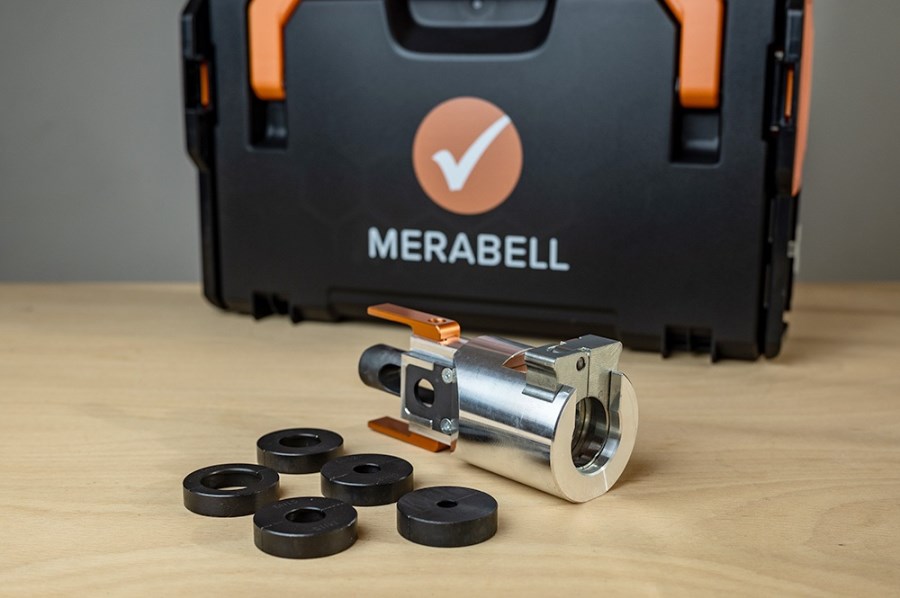 MERABELL TYP 1 lisovací adaptér DN8 až DN25, pre radiálne lisy, čeľuste DN 8-12-15-20-25, kufor