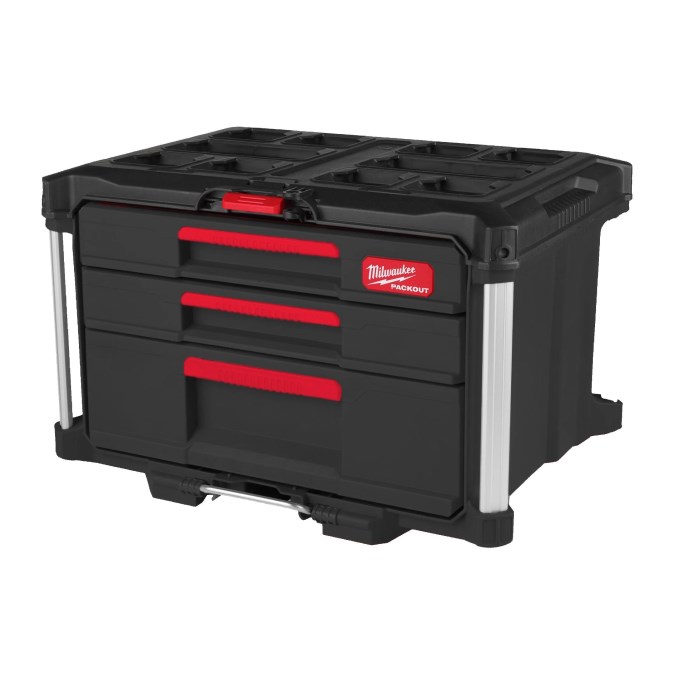 MILWAUKEE PACKOUT box na náradie 36x56x41 cm, 2+1 zásuvka