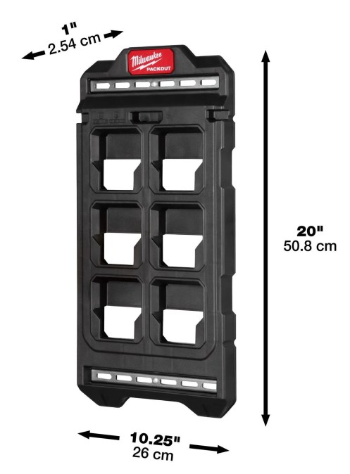 MILWAUKEE PACKOUT montážna doska na boxy a organizéry 28 x 594 x 467 mm