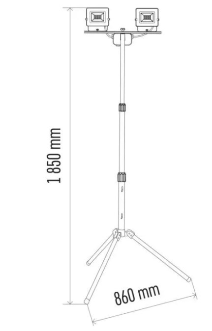 EMOS HOBBY SLIM LED reflektor 2x30W, 2x2400lm + trojnožka, neutrálna biela