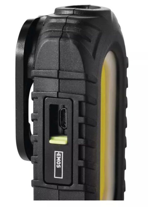 EMOS COB LED+LED pracovné svietidlo 400lm, 2000mAh, nabíjacie