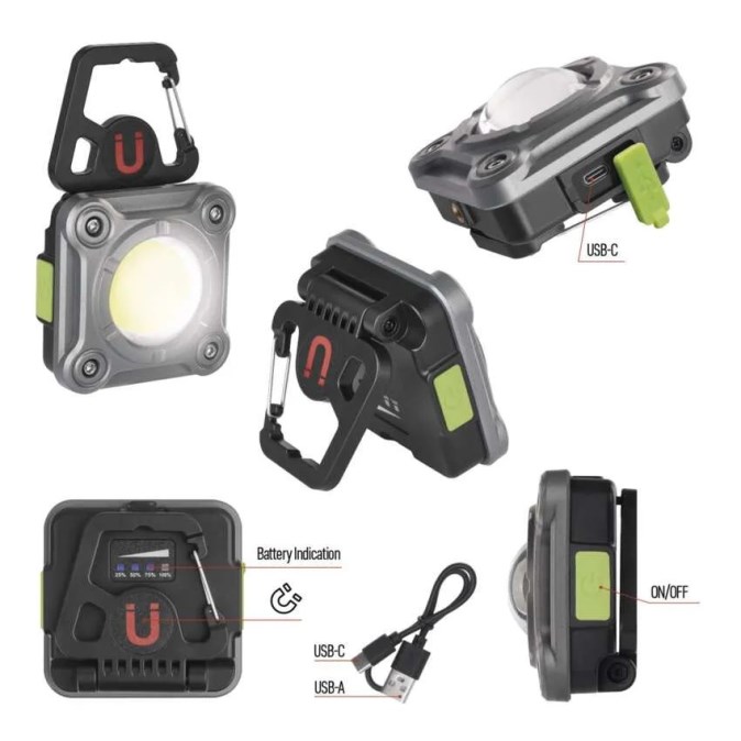 EMOS nabíjací reflektor LED 1200 lm, plastový