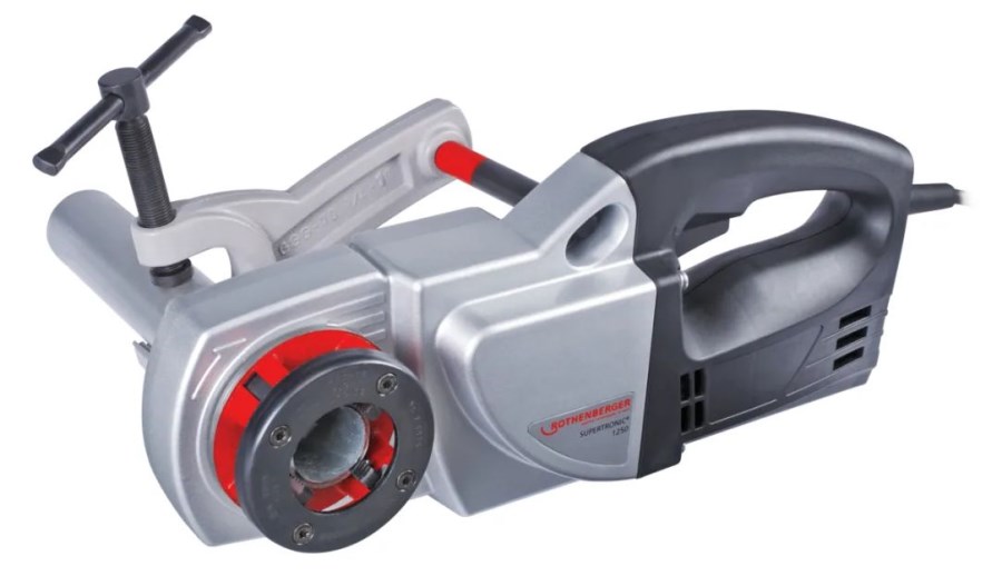 ROTHENBERGER SUPERTRONIC 1250 elektrický závitorez 1/4"-1 1/4", 800 W, závitorezné hlavy 1/2"-3/4"-1"-1 1/4", kufor