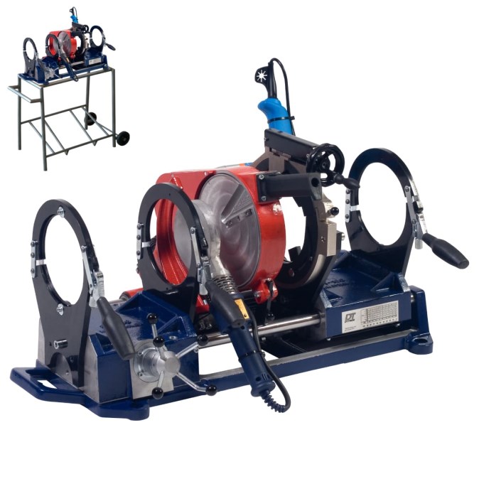 DYTRON EUROPE ST 160 zvárací stroj 40-160 mm, 630/1200 W, pre čelné i polyfúzne zváranie, vložky, nástavce, stolík