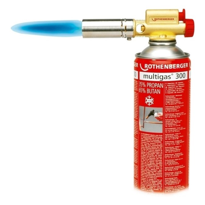 ROTHENBERGER EASY FIRE ECONOMY spájkovací horák 7/16" EU, mäkké a tvrdé spájkovanie, s plynovou kartušou Multigas 300