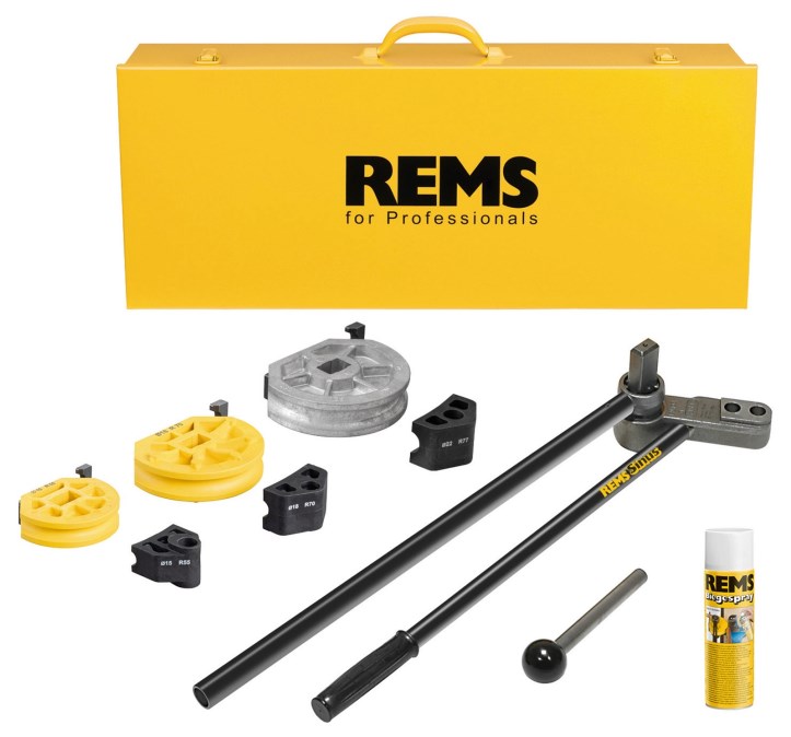 REMS SINUS ručná ohýbačka 10-32 mm, do 180 °, segmenty 15-18-22 mm, kufor