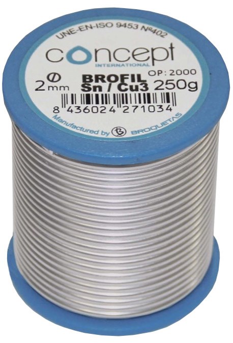CONCEPT BROFIL spájka mäkká, drôt 2mm spájkovací, Sn97/Cu3