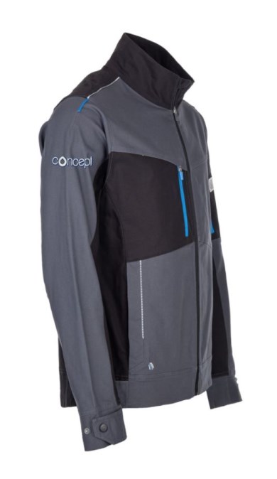 CONCEPT 4XSTRETCH montérková blúza XL, tmavo šedá/čierna